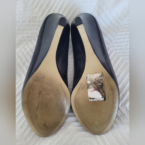 Franco Sarto Black Peep Toe Shoes - Picture 8 of 8